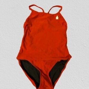IronMan Women's Triathlon Red One-piece Label Size XL